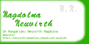 magdolna neuvirth business card